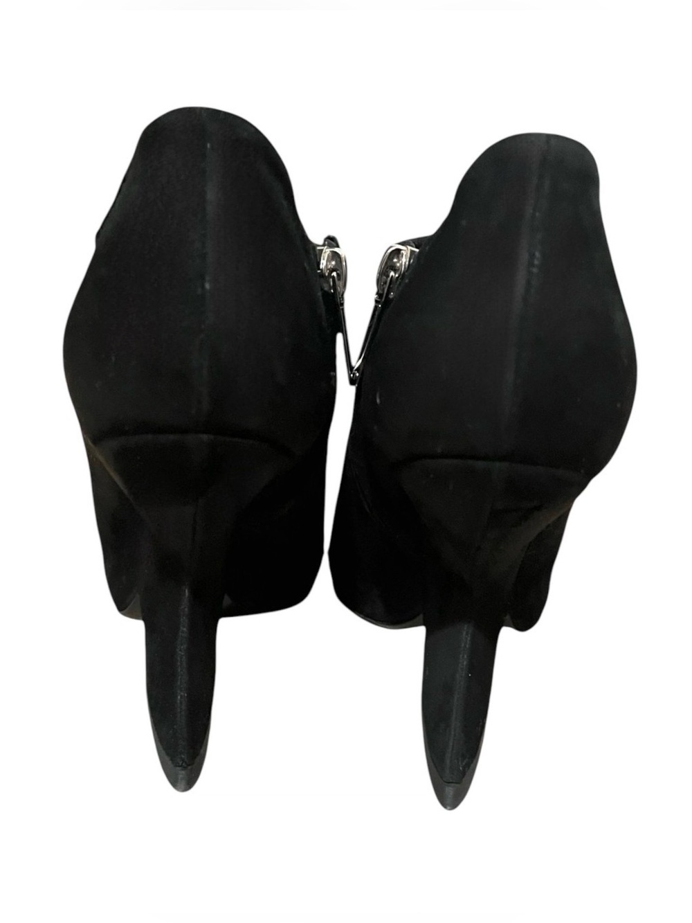 Christian Dior Black Suede Sculptural Heel Ankle Boots – Size 37 - Picture 6 of 9